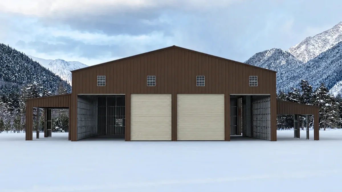 Finished metal building