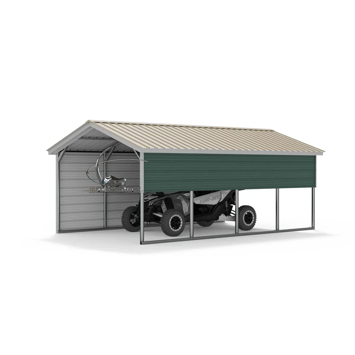 12x20 Weather-Resistant Steel Utility Cover for Outdoor Storage Solutions