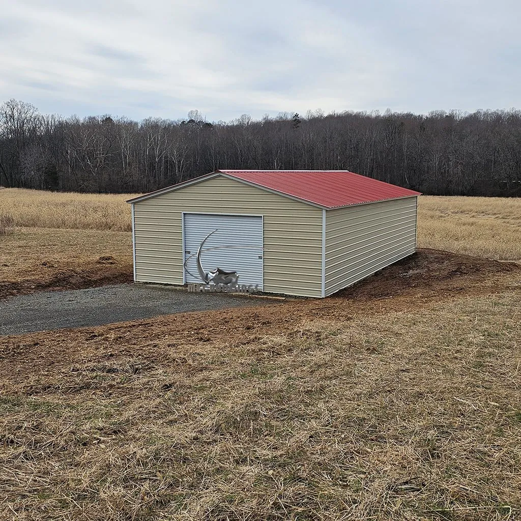 Multi-Purpose Steel Garage 24x40 — Drive-Thru Design with Vertical Roof