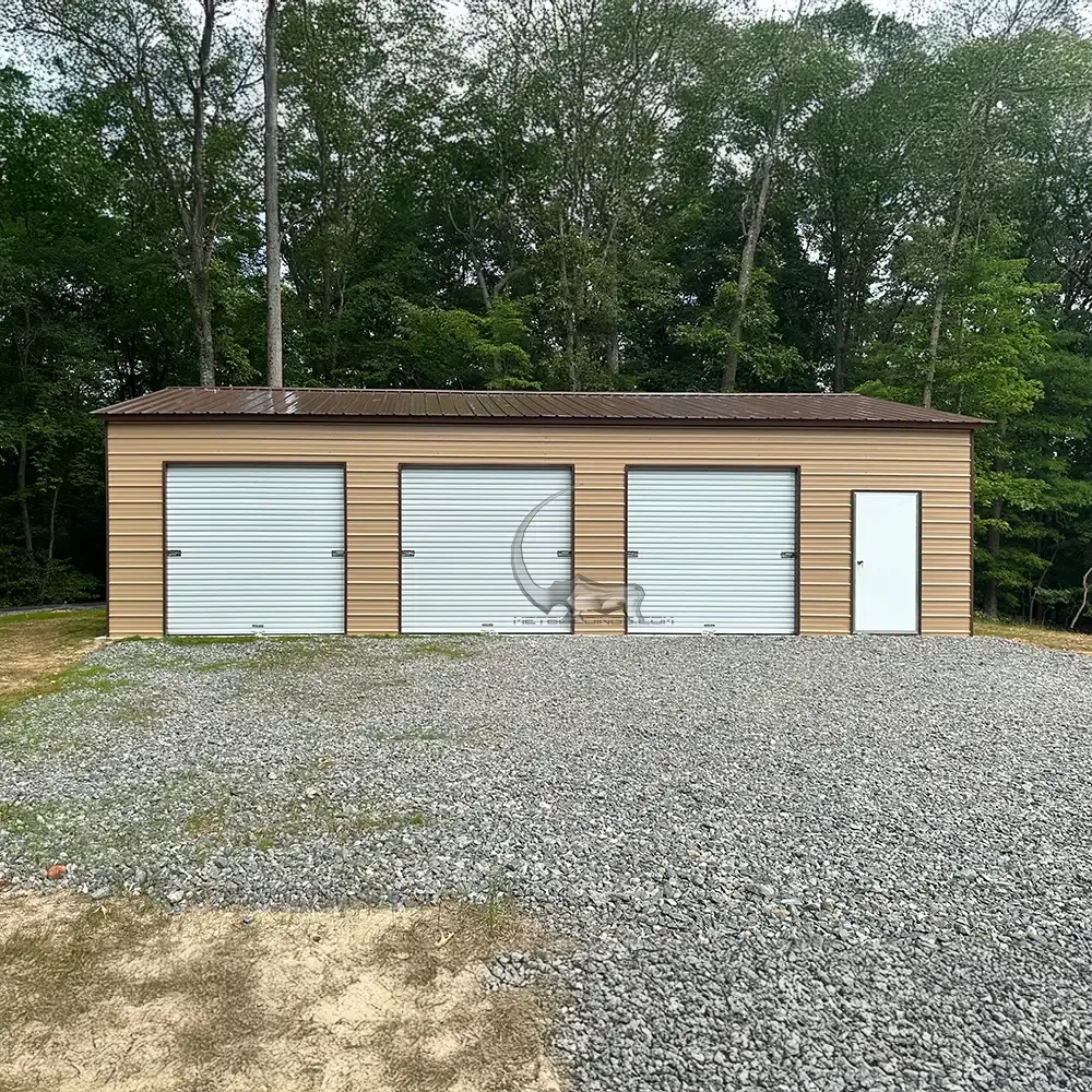 24x40 Metal Building With Three Roll-Up Doors