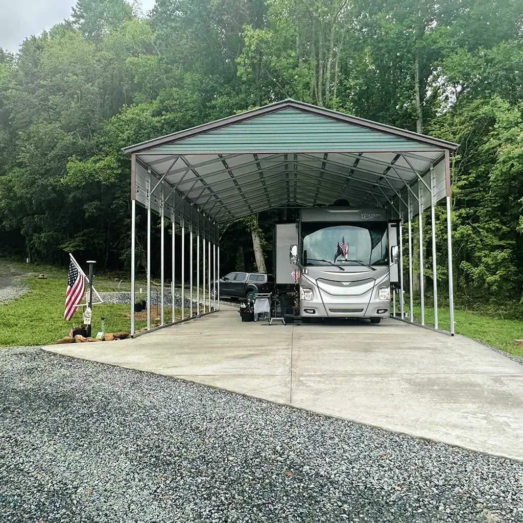 Steel Utility Building 24x50 — Customizable RV Cover