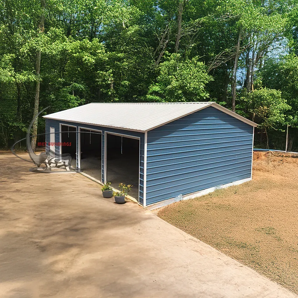 Reliable Steel Garage 24x50 — Durable Design with Side Roll-Up Doors