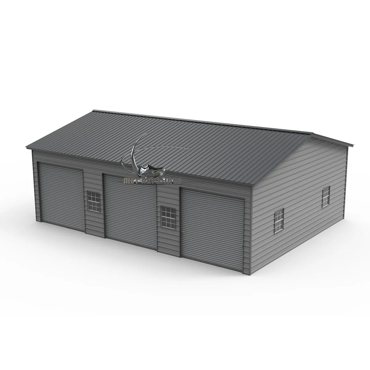Reliable 30x40 Steel Garage with Sleek Design and Versatile Access