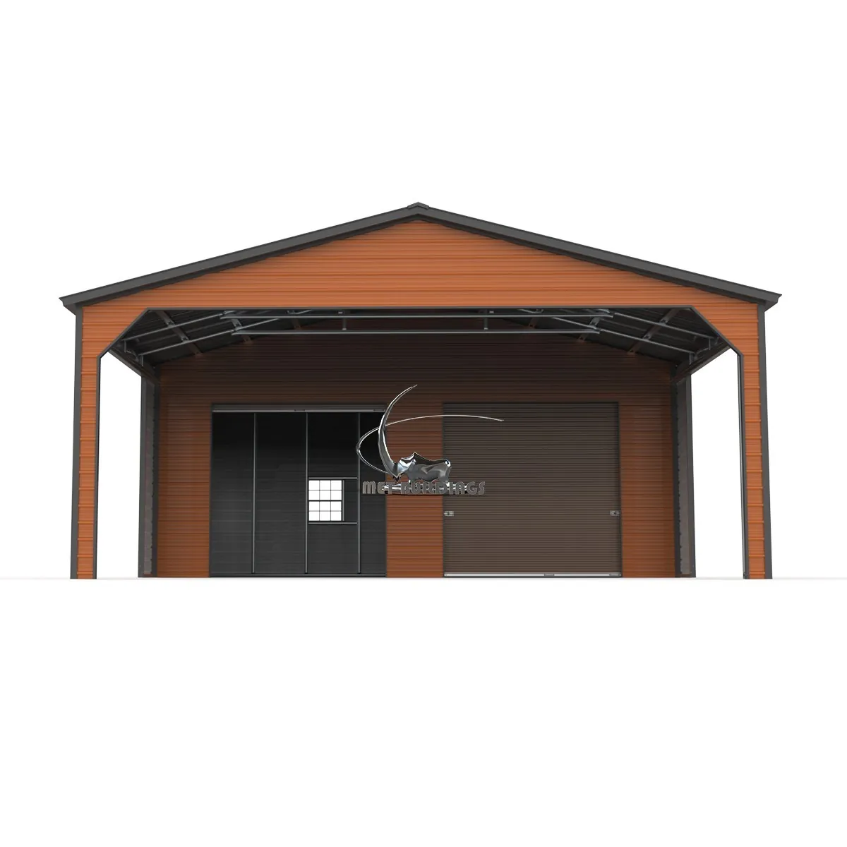 Utility Cover 30x40 Steel Garage with Vertical Roof and Strategic Access Points