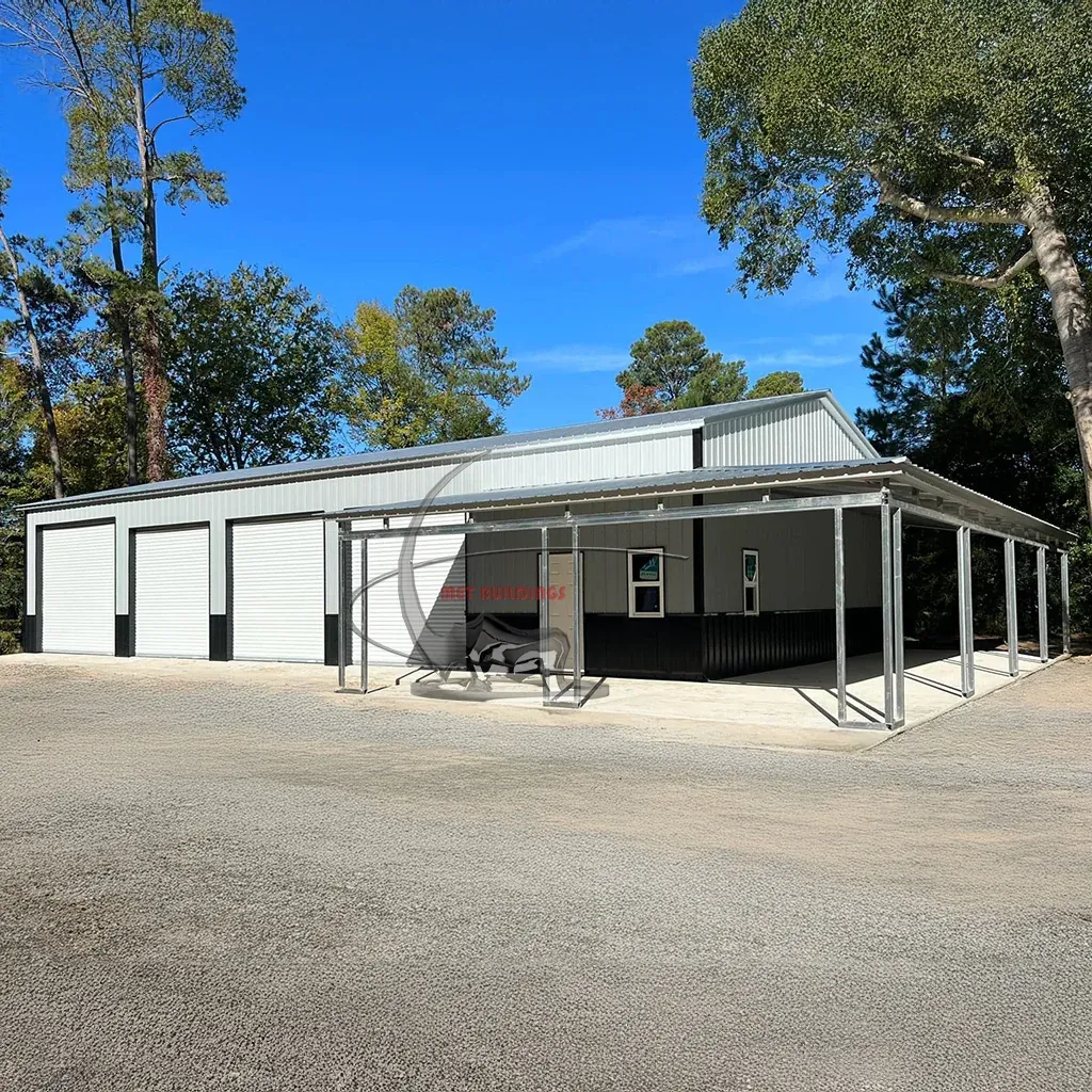 40x60 Metal Building with Wrap-Around Lean-Tos — Durable, Spacious & Customizable