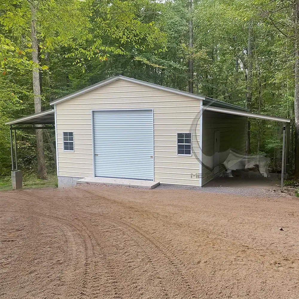 48x40 Metal Building with Lean-Tos — Secure, Spacious and Versatile