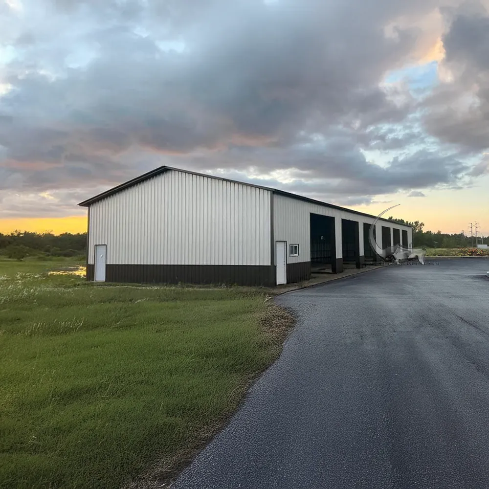 54x120 Vertical Roof Commercial Metal Building with Two-Tone Deluxe Finish