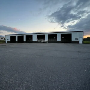 54x120 Vertical Roof Style Metal Building with two-tone finish