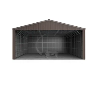 32x40x13 Metal Building with vertical roof and enclosed end wall